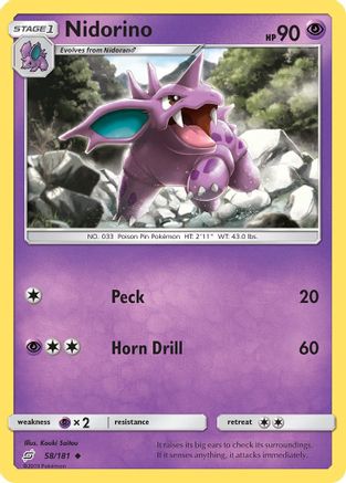 Nidorino 58/181 - SM Team Up