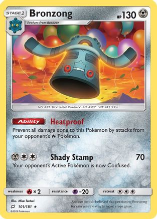 Bronzong 101/181 - SM Team Up Reverse Holofoil