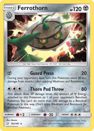 Ferrothorn 103/181 - SM Team Up Reverse Holofoil