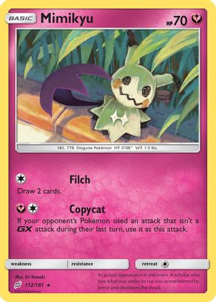 Mimikyu 112/181 - SM Team Up Reverse Holofoil
