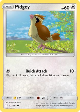 Pidgey (122) 122/181 - SM Team Up