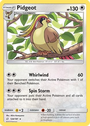 Pidgeot 124/181 - SM Team Up