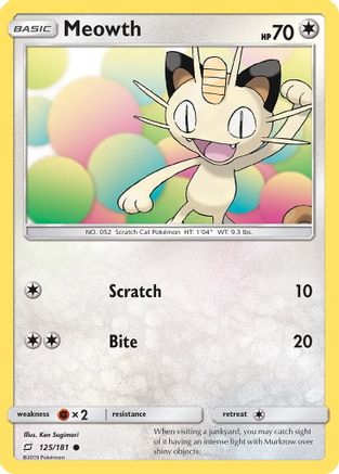 Meowth 125/181 - SM Team Up