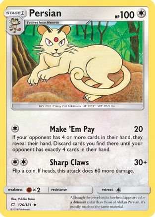 Persian 126/181 - SM Team Up Reverse Holofoil