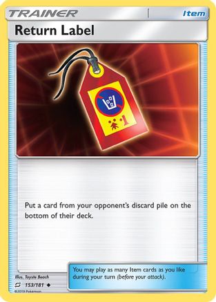 Return Label 153/181 - SM Team Up Reverse Holofoil
