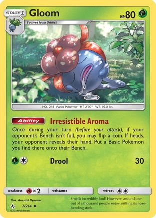 Gloom 7/214 - SM Unbroken Bonds Reverse Holofoil