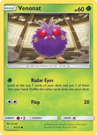 Venonat (9) 9/214 - SM Unbroken Bonds