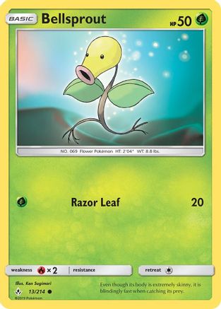 Bellsprout 13/214 - SM Unbroken Bonds Reverse Holofoil