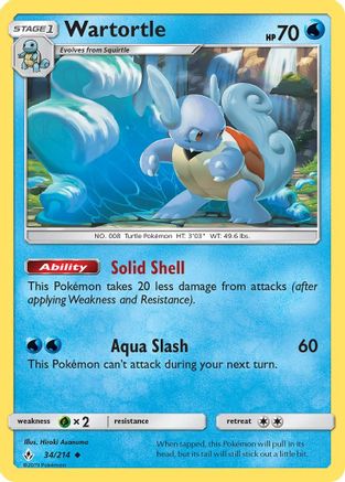 Wartortle 34/214 - SM Unbroken Bonds Reverse Holofoil