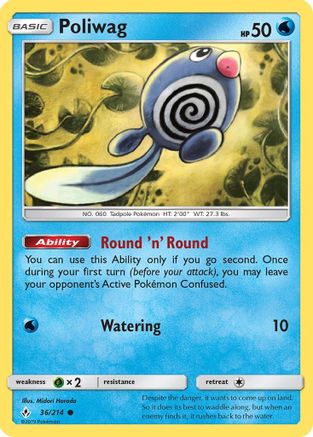 Poliwag (36) 36/214 - SM Unbroken Bonds Reverse Holofoil