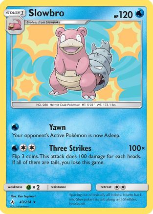 Slowbro 43/214 - SM Unbroken Bonds Reverse Holofoil