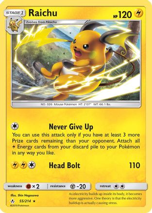 Raichu 55/214 - SM Unbroken Bonds