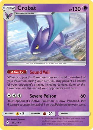 Crobat 66/214 - SM Unbroken Bonds Reverse Holofoil