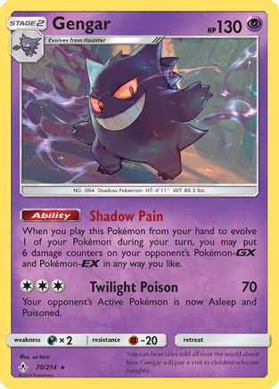 Gengar 70/214 - SM Unbroken Bonds Reverse Holofoil