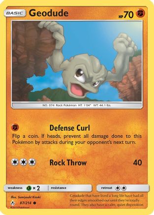 Geodude 87/214 - SM Unbroken Bonds Reverse Holofoil