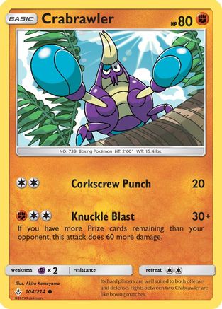 Crabrawler 104/214 - SM Unbroken Bonds