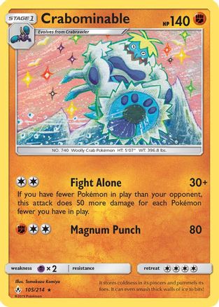 Crabominable 105/214 - SM Unbroken Bonds Reverse Holofoil