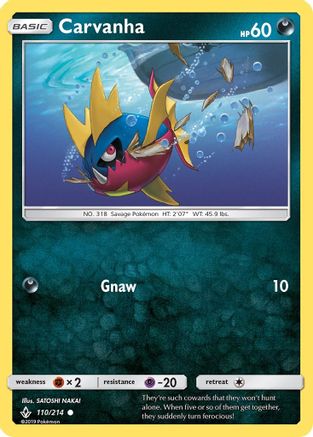 Carvanha 110/214 - SM Unbroken Bonds