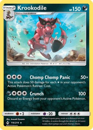Krookodile 116/214 - SM Unbroken Bonds Reverse Holofoil