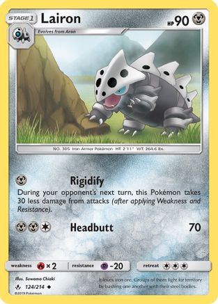 Lairon 124/214 - SM Unbroken Bonds Reverse Holofoil