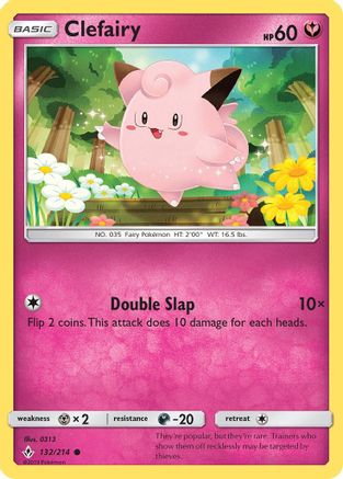 Clefairy 132/214 - SM Unbroken Bonds Reverse Holofoil