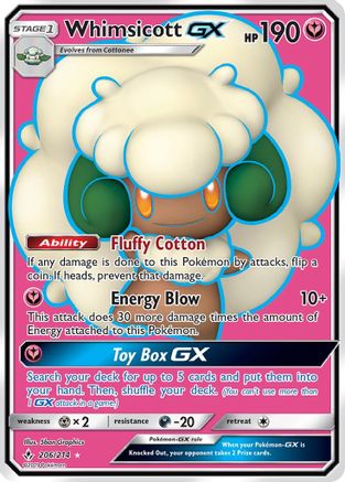 Whimsicott GX (Full Art) 206/214 - SM Unbroken Bonds Holofoil