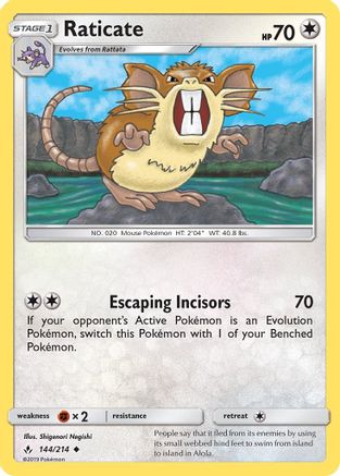 Raticate 144/214 - SM Unbroken Bonds