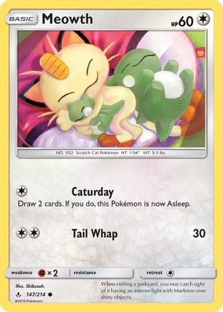 Meowth 147/214 - SM Unbroken Bonds