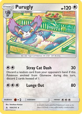 Purugly 160/214 - SM Unbroken Bonds Reverse Holofoil