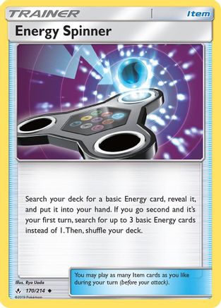 Energy Spinner 170/214 - SM Unbroken Bonds Reverse Holofoil