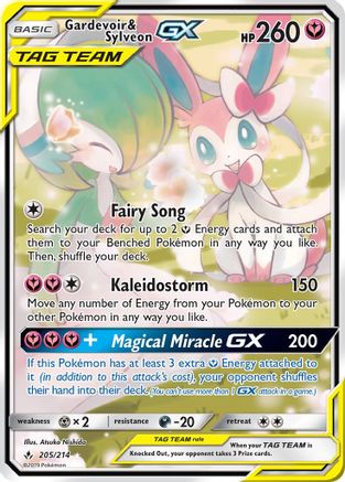 Gardevoir & Sylveon GX (205) (Alternate Full Art) 205/214 - SM Unbroken Bonds Holofoil