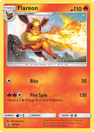 Flareon - SM186 (Let's Play, Eevee!) SM186/248 - SM Promos