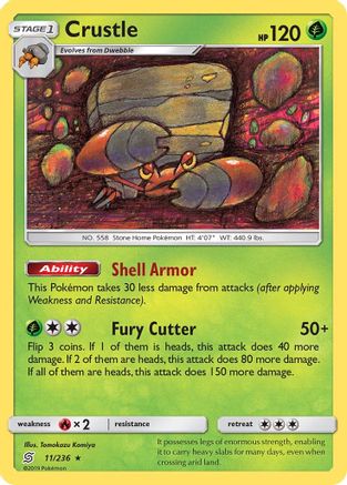 Crustle 11/236 - SM Unified Minds Reverse Holofoil