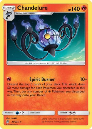 Chandelure 30/236 - SM Unified Minds Reverse Holofoil
