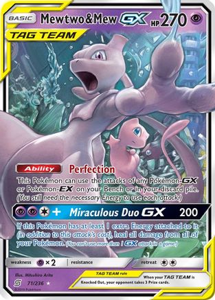 Mewtwo & Mew GX 71/236 - SM Unified Minds Holofoil