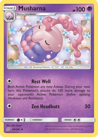 Musharna 89/236 - SM Unified Minds Reverse Holofoil