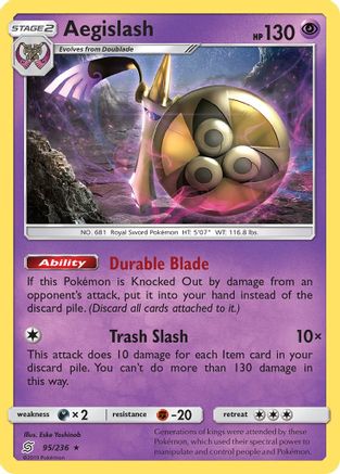 Aegislash 95/236 - SM Unified Minds Reverse Holofoil