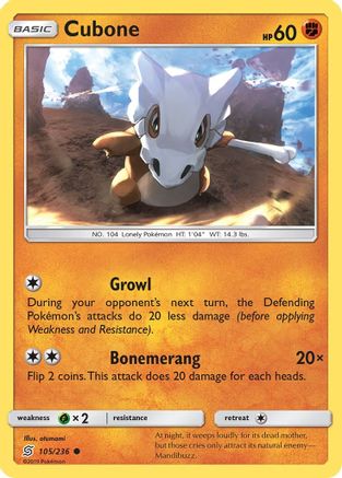 Cubone 105/236 - SM Unified Minds