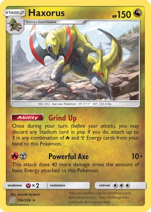 Haxorus 156/236 - SM Unified Minds Reverse Holofoil