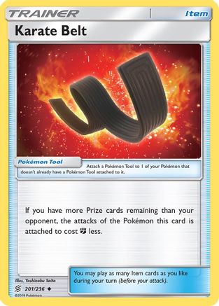 Karate Belt 201/236 - SM Unified Minds Reverse Holofoil