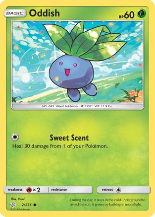 Oddish 2/236 - SM Cosmic Eclipse Reverse Holofoil
