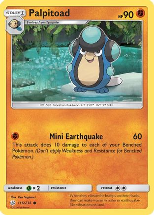 Palpitoad 116/236 - SM Cosmic Eclipse Reverse Holofoil