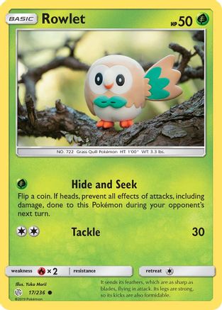 Rowlet - 17/236 17/236 - SM Cosmic Eclipse Reverse Holofoil
