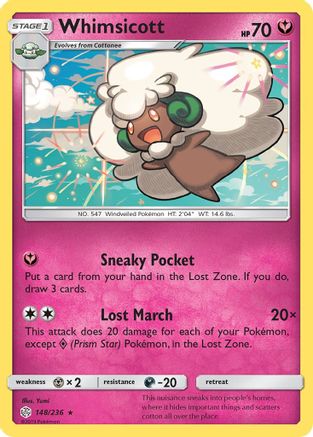 Whimsicott 148/236 - SM Cosmic Eclipse Reverse Holofoil