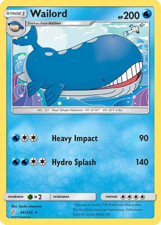 Wailord 46/236 - SM Cosmic Eclipse Reverse Holofoil