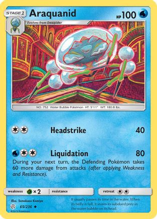 Araquanid 65/236 - SM Cosmic Eclipse Reverse Holofoil