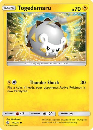 Togedemaru - 74/236 74/236 - SM Cosmic Eclipse Reverse Holofoil