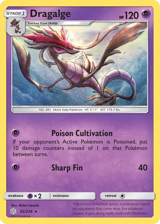 Dragalge 92/236 - SM Cosmic Eclipse Reverse Holofoil