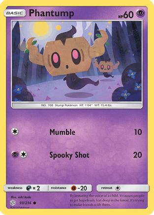 Phantump 93/236 - SM Cosmic Eclipse Reverse Holofoil