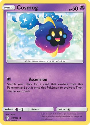 Cosmog - 99/236 99/236 - SM Cosmic Eclipse Reverse Holofoil